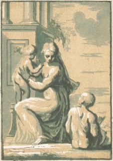 Antonio Maria Zanetti - Die Frau mit dem Kind und dem sitzenden Knaben rechts