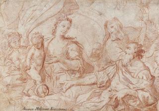 Antonio Molinari - The infant Moses trampling the crown of Pharaoh beneath his feet