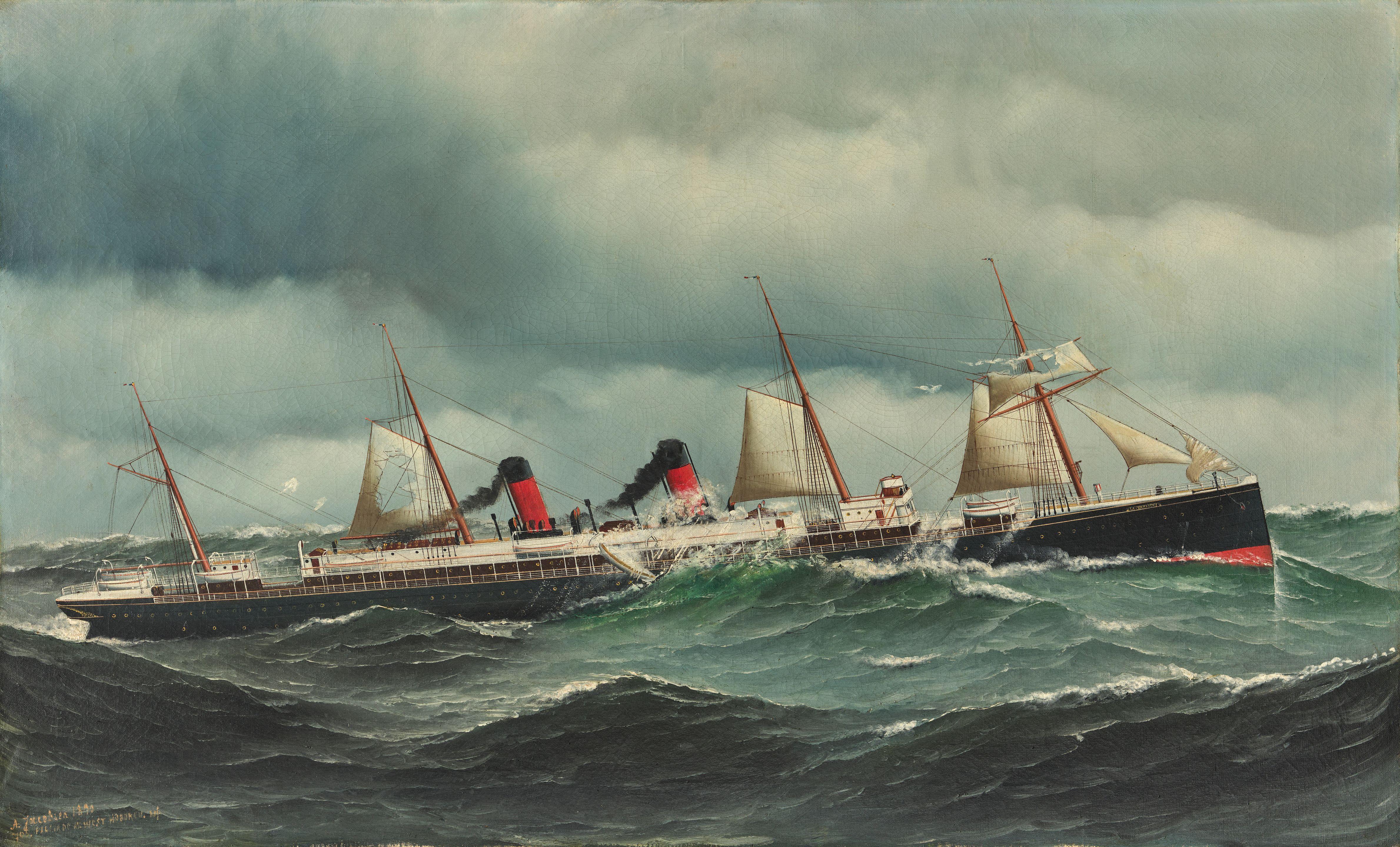 Antonio Nicolo Gasparo Jacobsen - La Champagne 22 x 36 1/8 in. (55.9 x 91.8 cm.)