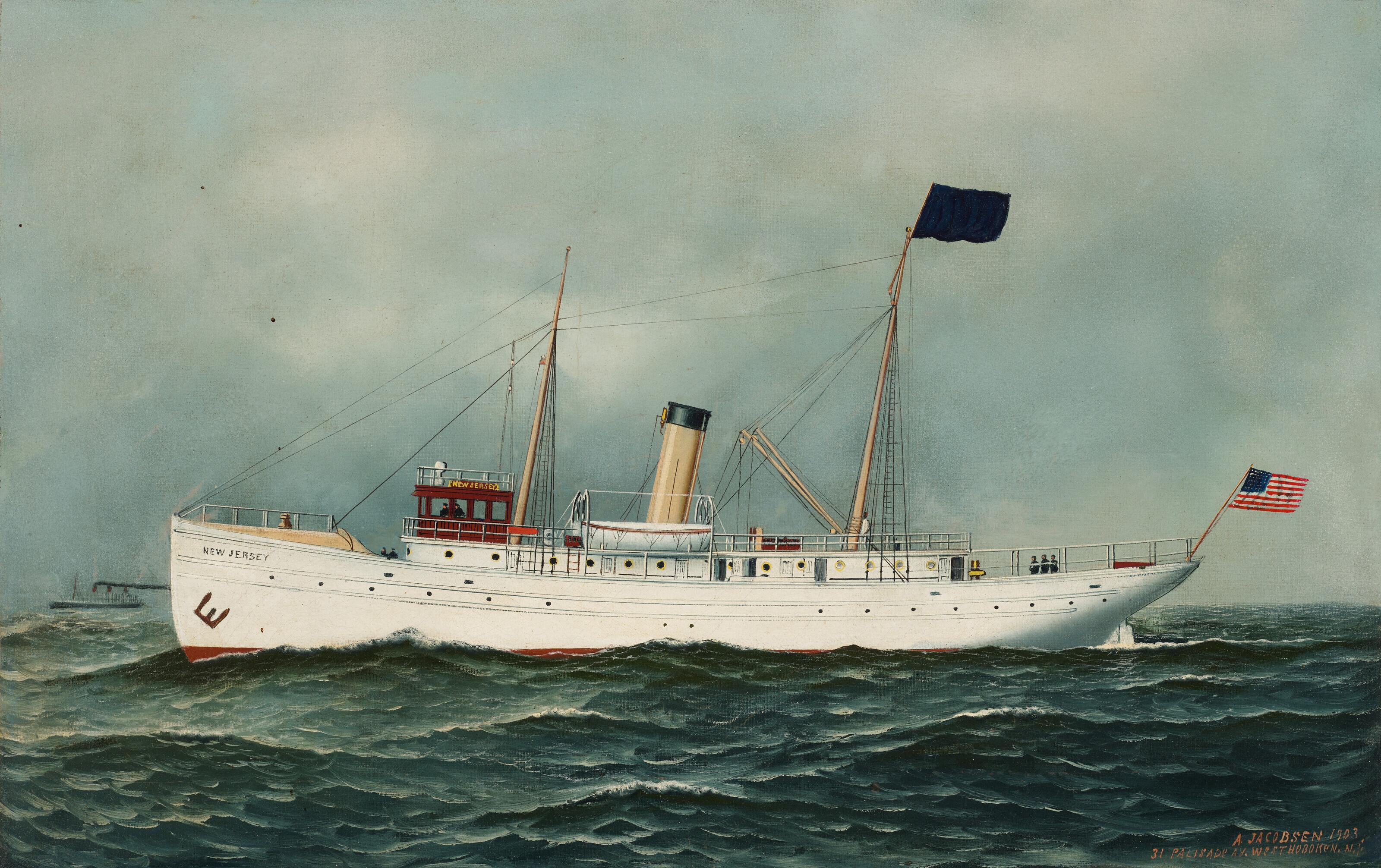 Antonio Nicolo Gasparo Jacobsen - Steamboat, \'New Jersey\'
