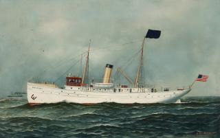 Antonio Nicolo Gasparo Jacobsen - Steamboat, \'New Jersey\'