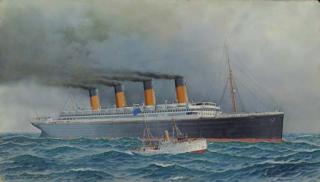 Antonio Nicolo Gasparo Jacobsen - The R.M.S. Olympic Outward Bound From New York Having Dropped The Pilot