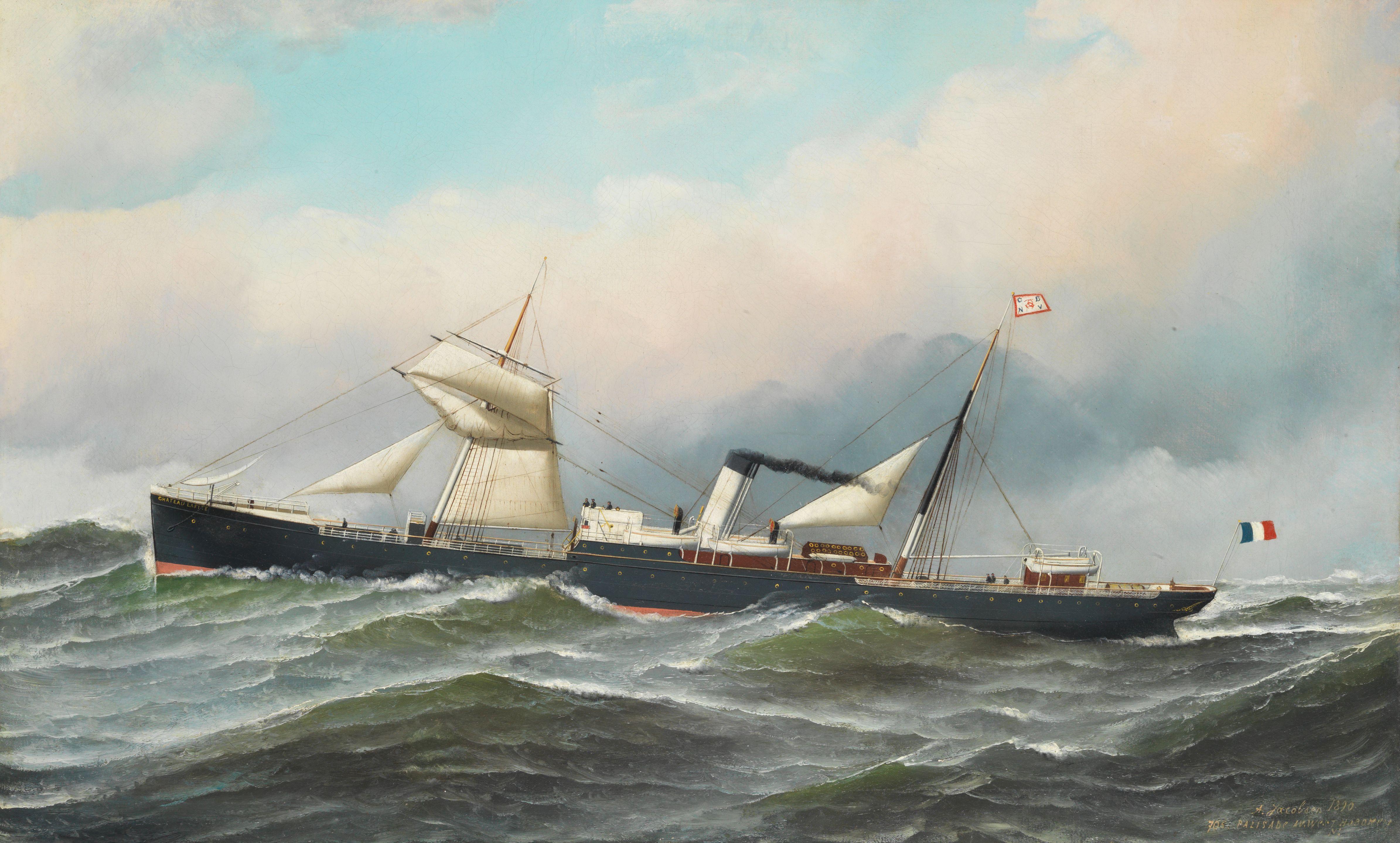 Antonio Nicolo Gasparo Jacobsen - The S.S. Chateau Lafite unframed