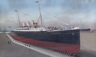 Antonio Nicolo Gasparo Jacobsen - The S.S. Furst Bismarck prior to its launching