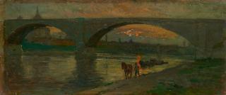 Antonio Oberto - Tramonto sul Ticino