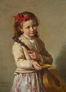 Antonio Paoletti - Mädchen mit Gitarre.