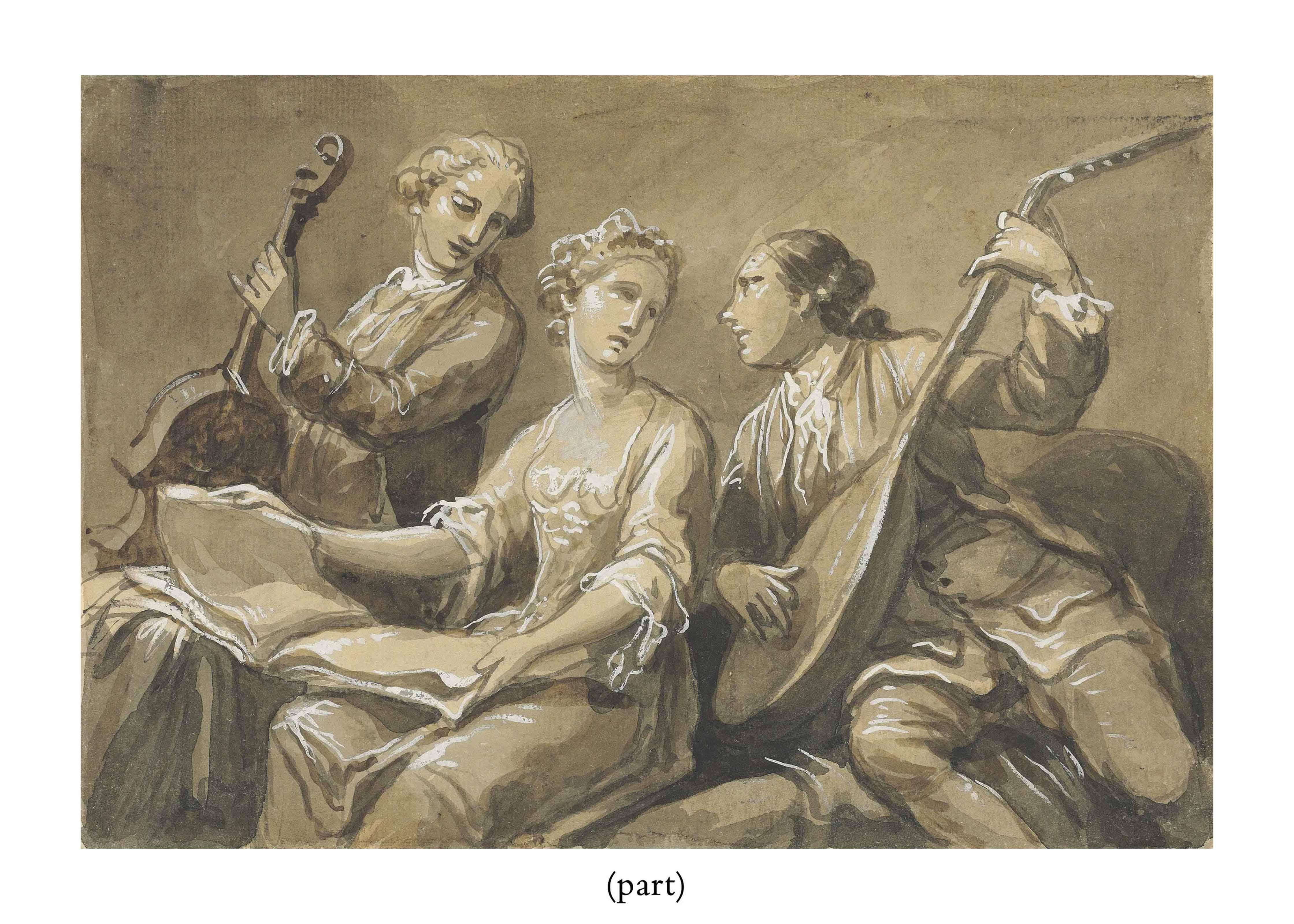 Antonio Pietro Francesco Zucchi, A.R.A. - A Singer With Two Musicians