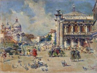 Antonio Reyna De Manescau - Canal Grande, da Piazza San Marco, Venezia