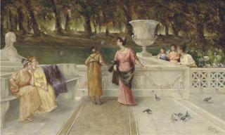 Antonio Rivas - Blowing bubbles by the river