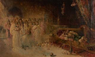 Antonio Rivas - Dream Serenade 29 x 46 in. (73.5 x 116.5 cm) framed 34 x 51 3/4 x 2 in.