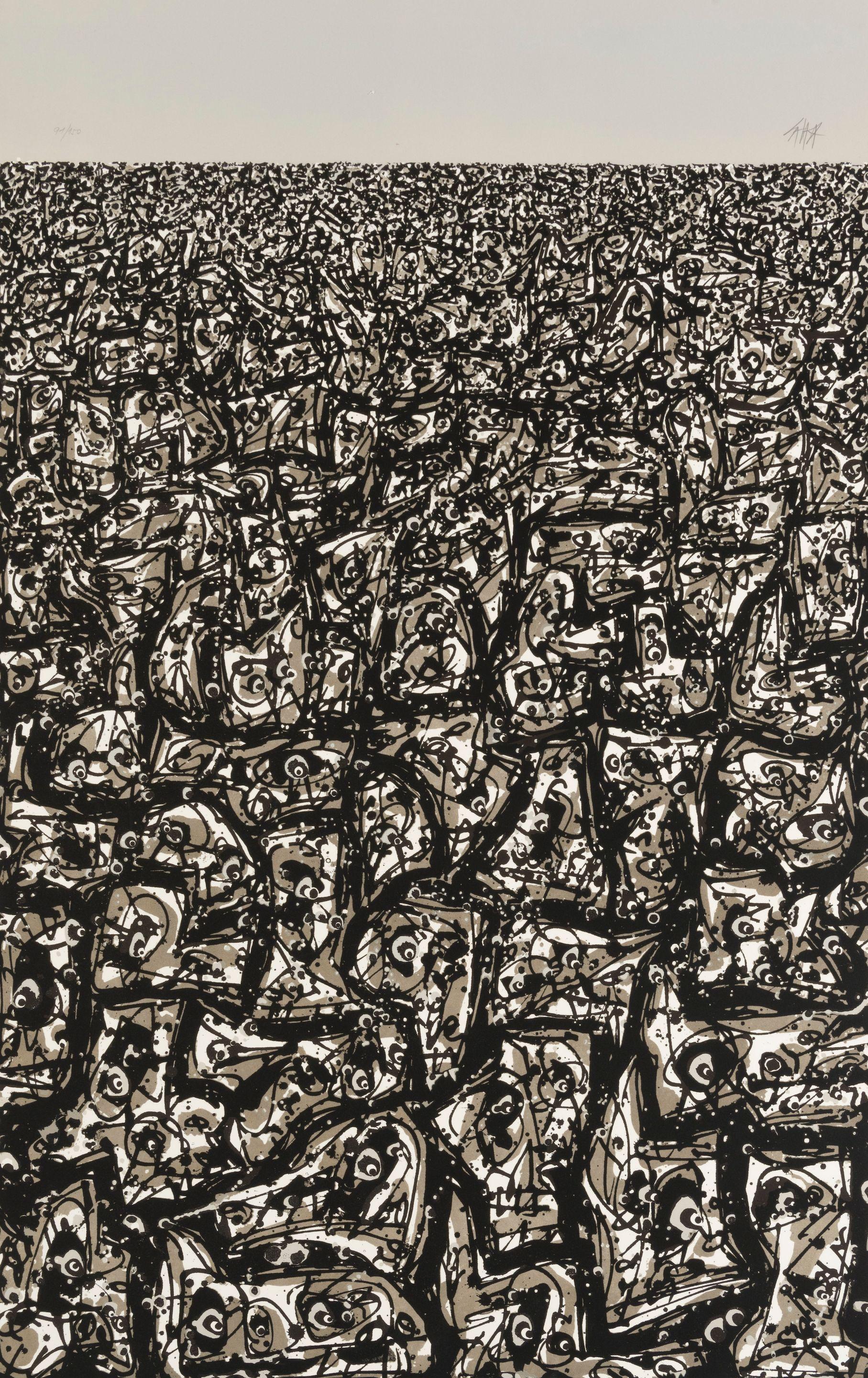 Antonio Saura - Multitud, 1982