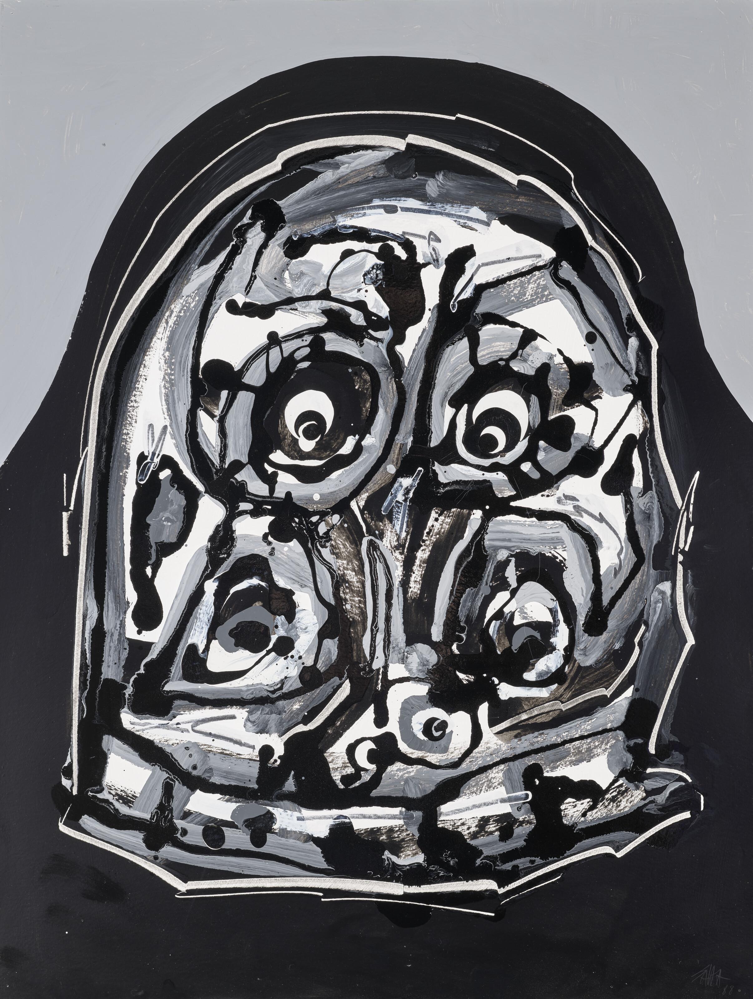 Antonio Saura - Portrait imaginaire de Rembrandt vieux