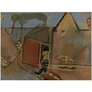 Antonio Seguí - Hommes Et Chien Dans La Rue