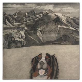 Antonio Seguí - St. Bernard En Un Paisaje, 1976