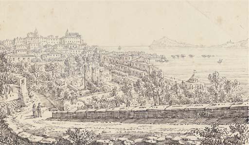 Antonio Senape - Tempio di Serapide di Pozzuoli (Illustrated); Strada Nova di Posilipo; Il Foro A Pompeii; Strada Nova di Capodimonte; Tempio di Iside A Pompeii; And Strada de Sepoleria A Pompeii