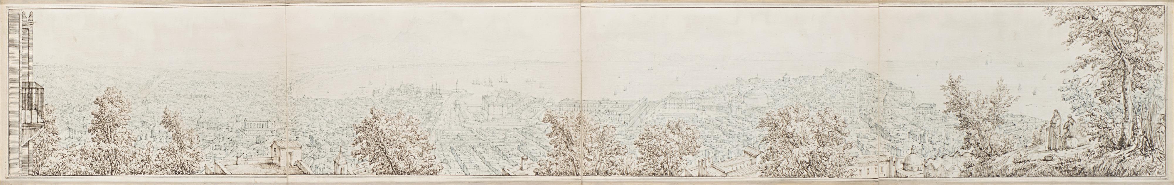 Antonio Senape - Veduta di Napoli dalla collina