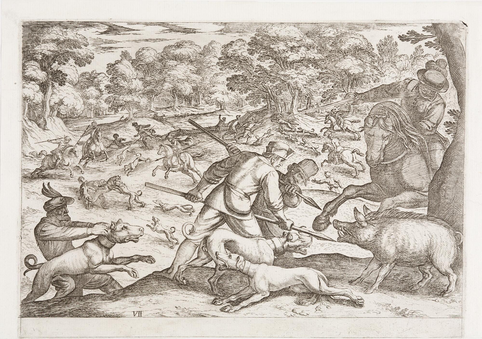 Antonio Tempesta - 3 Bll.: Jagddarstellungen.