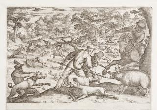 Antonio Tempesta - 3 Bll.: Jagddarstellungen.