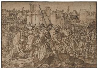 Antonio Tempesta - Scipio Africanus And His Army Attacking Carthage
