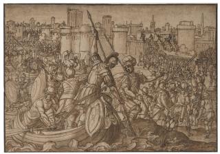 Antonio Tempesta - Scipio Africanus And His Army Attacking Carthage