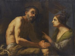 Antonio Zanchi - Giobbe rimproverato dalla moglie