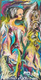 Antonius Höckelmann - Frau vor Landschaft.