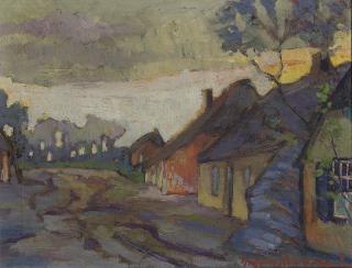 Antoon Kruysen - October avond: Haag at sunset