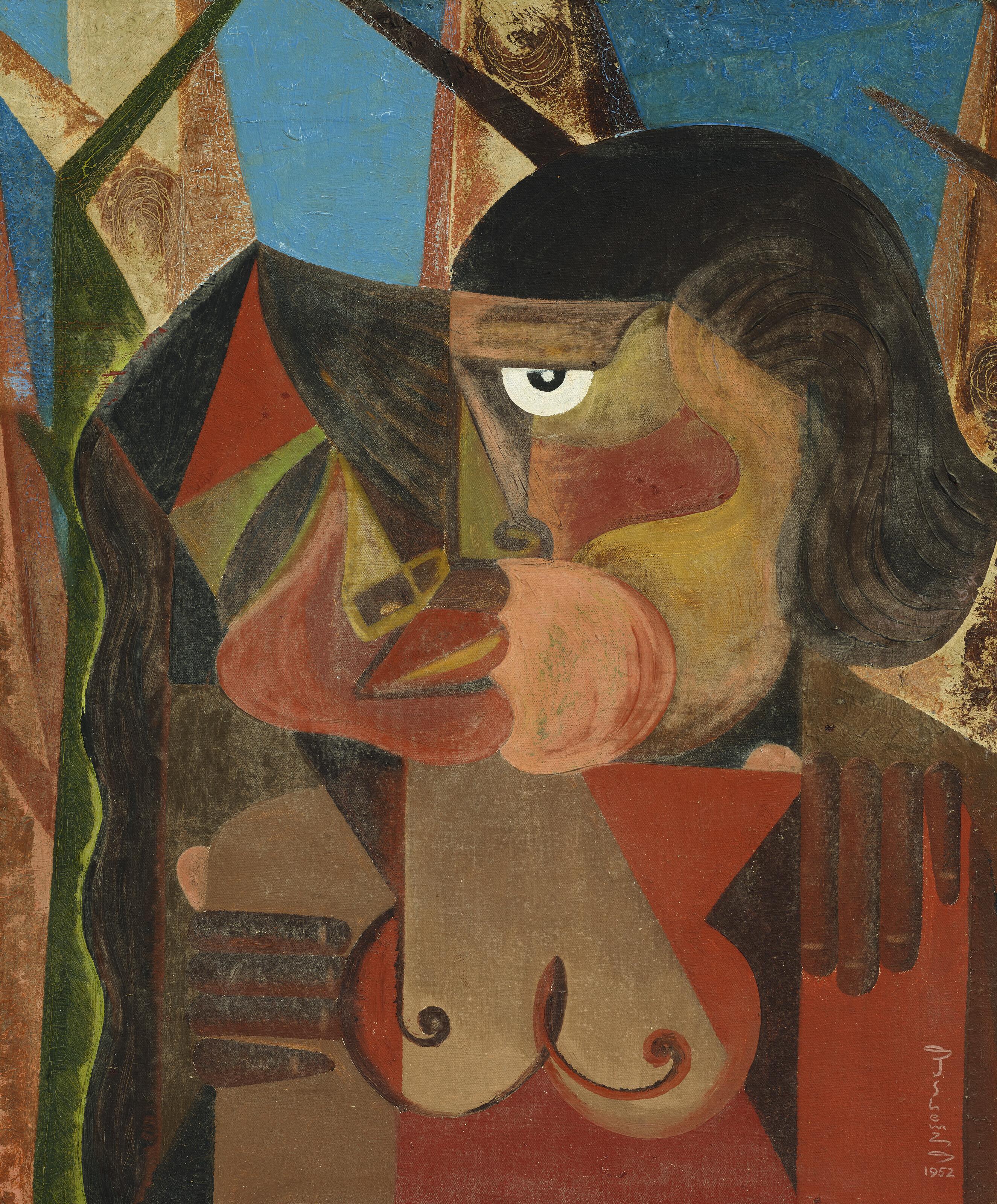 Anwar Jalal Shemza - Untitled (Couple)