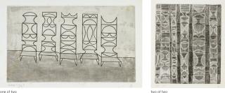 Anwar Jelal Shemza - Five Chairs; Interior