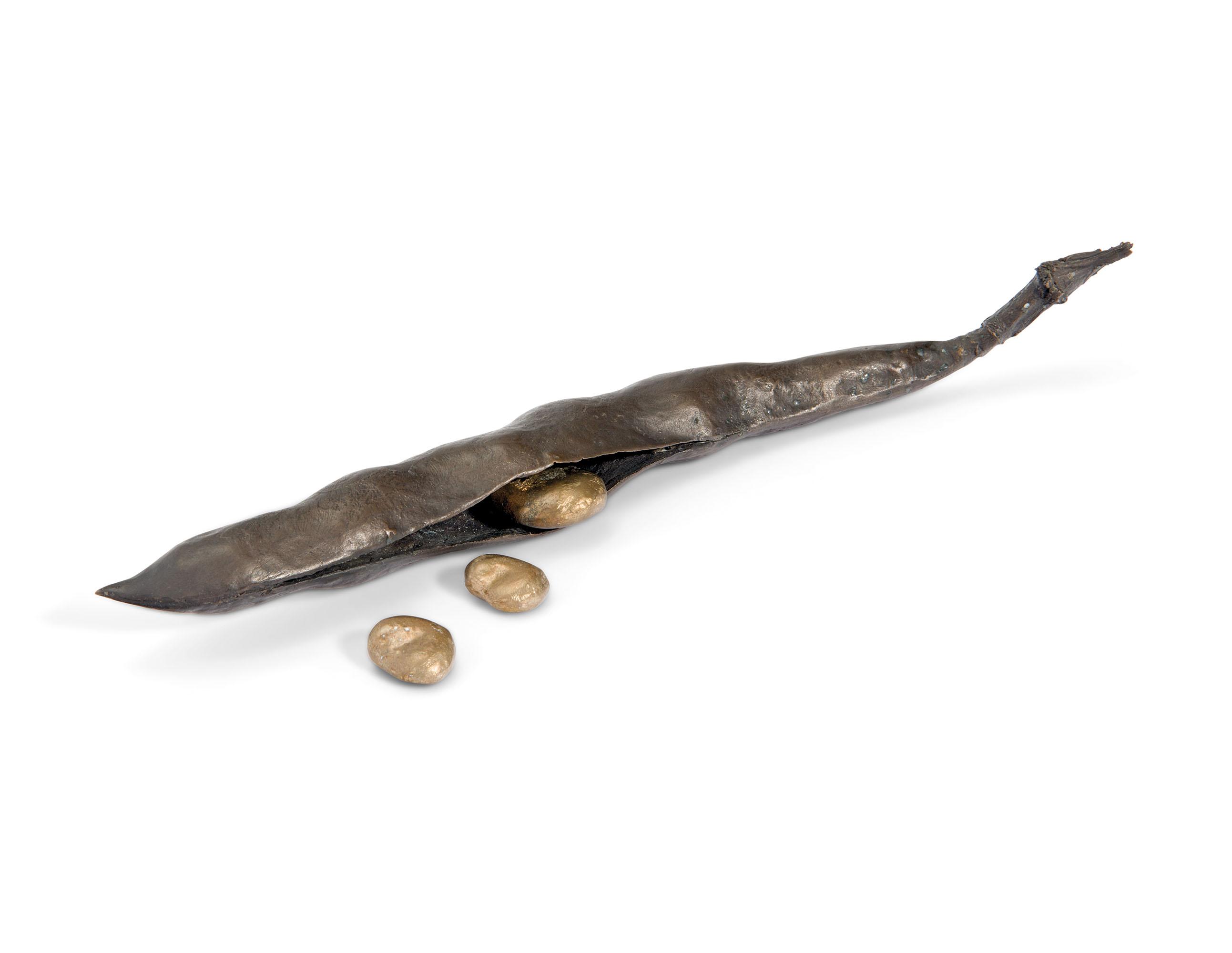 Anya Gallaccio - Broad Bean With Three Loose Beans; Two Smaller Than The Third, To Hold