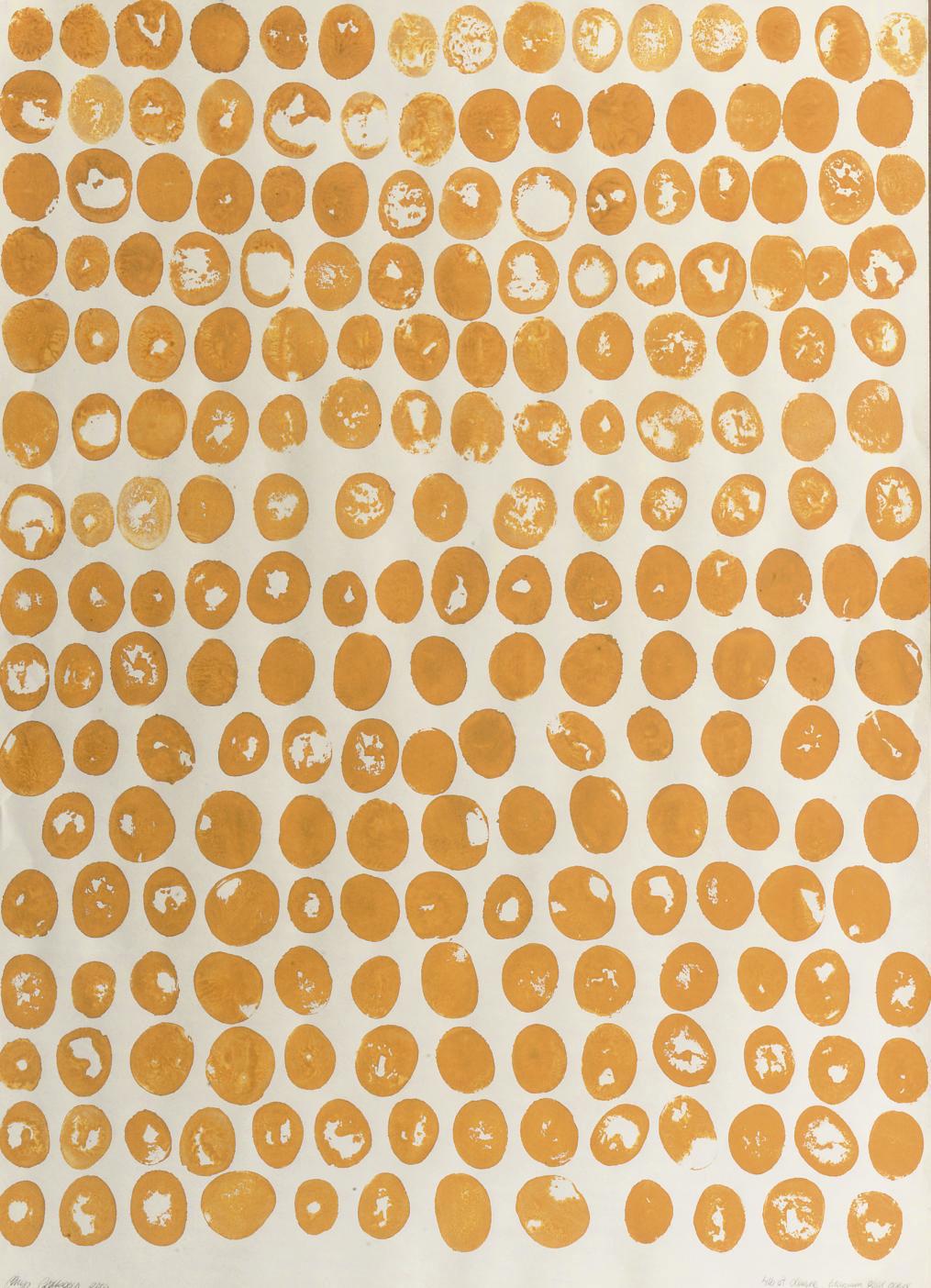 Anya Gallaccio - Four lbs of Desire, titanium gold ochre