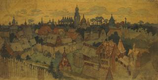Apollinarii Vasnetsov - Stage design for Rimskii-Korsakov\'s opera The Legend of the Invisible City of Kitezh