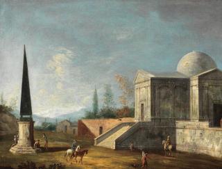 Apollonio Domenichini - A capriccio including the Rotonda di Palladio, Vicenza