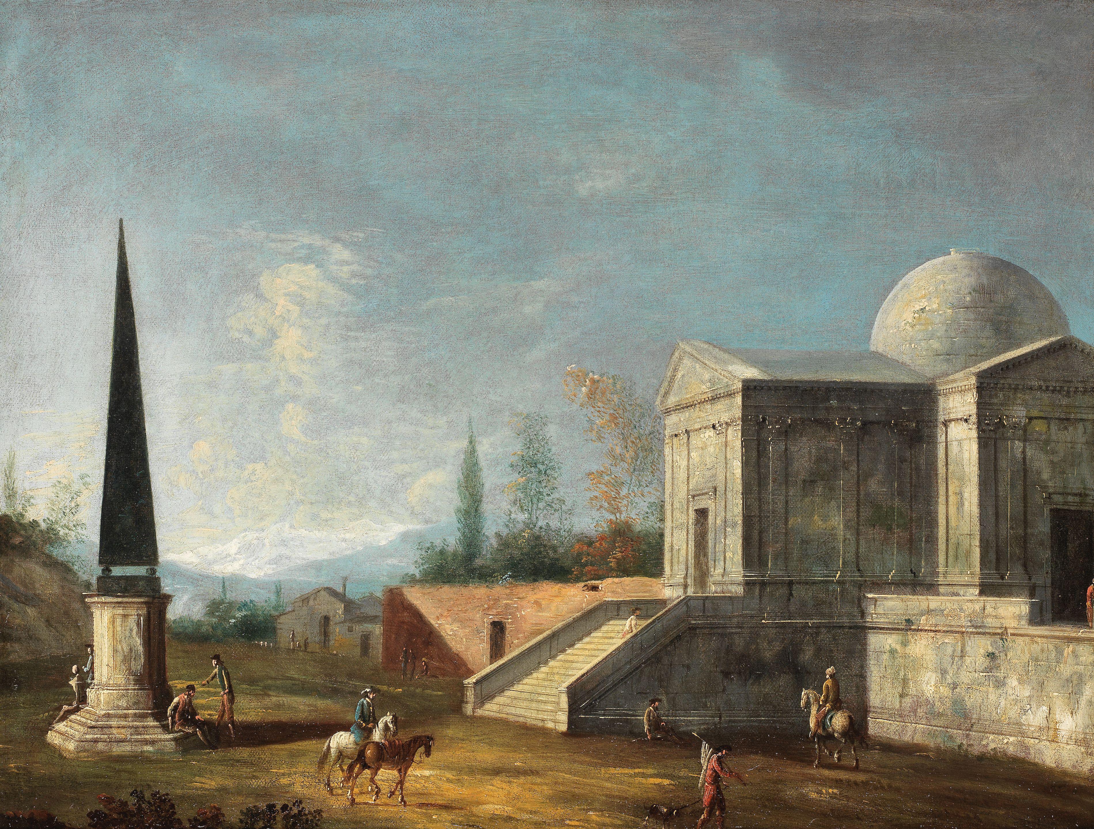 Apollonio Domenichini - A capriccio including the Rotonda di Palladio, Vicenza