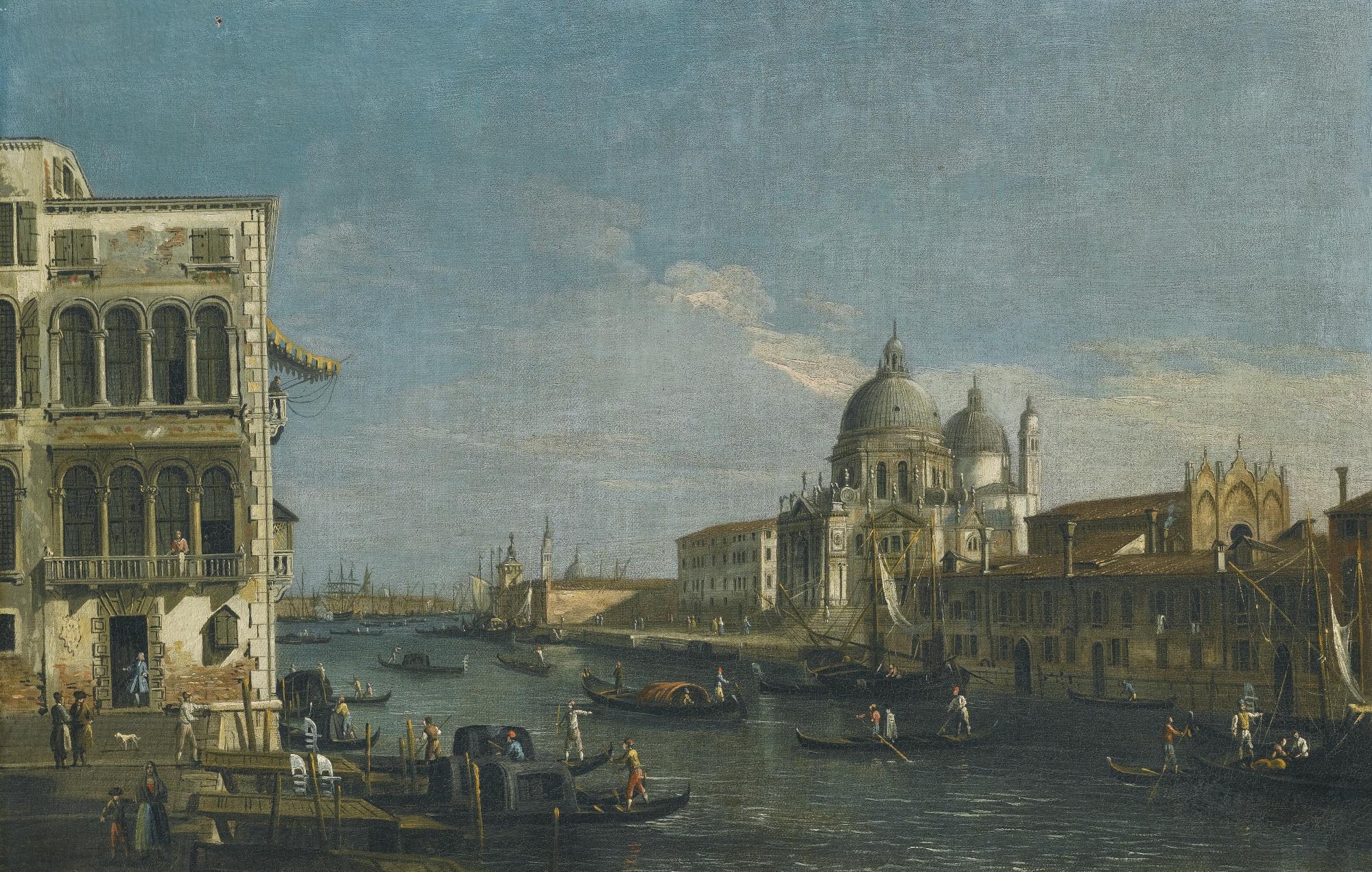Apollonio Domenichini - Venice, A View Of The Entrance To The Grand Canal, Looking East, With Santa Maria Della Salute