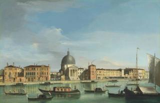 Apollonio Facchinetti - The Grand Canal, Venice, looking west towards San Simeone Piccolo