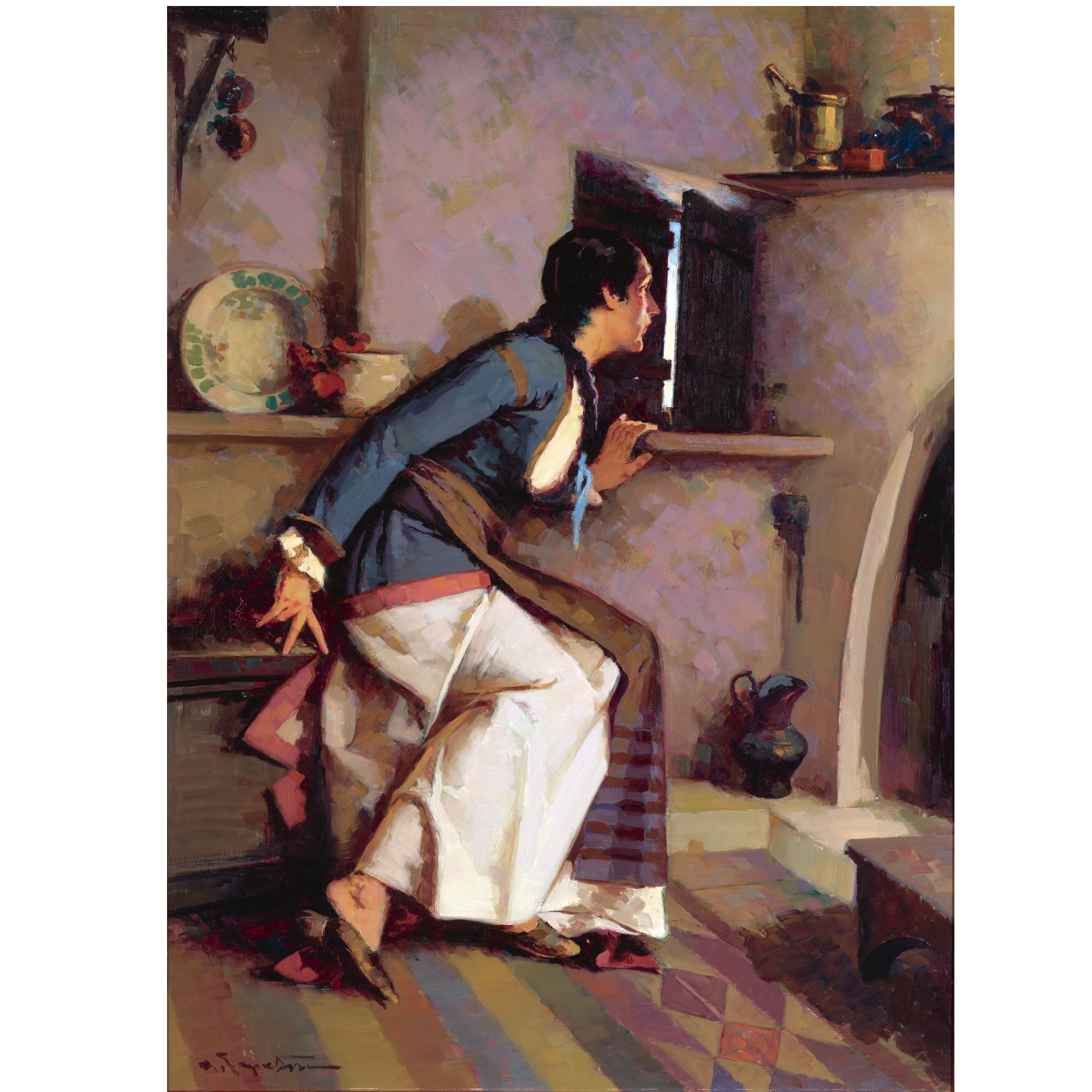 Apostolos Geralis - Greek Young Girl By The Window