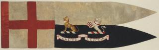 Apsley George Benet Cherry-Garrard - Cherry-Garrard\'s silk sledging flag, sewn and embroidered by his sister, Ida Cherry-Garrard, and carried on Scott\'s British Antarctic Expedition, 1910-13