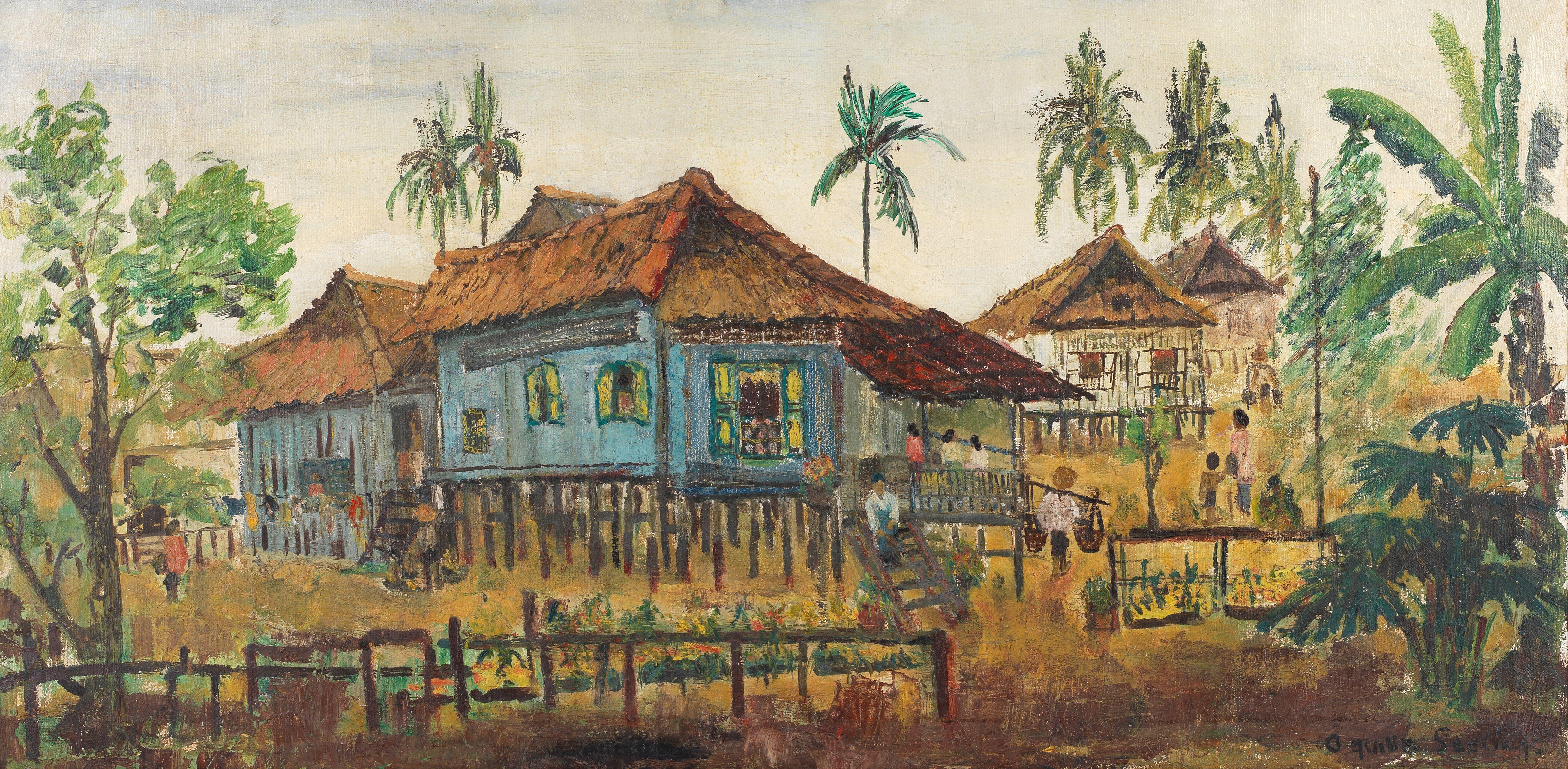 Aquilla Agnes Seekings - The blue house, Singapore