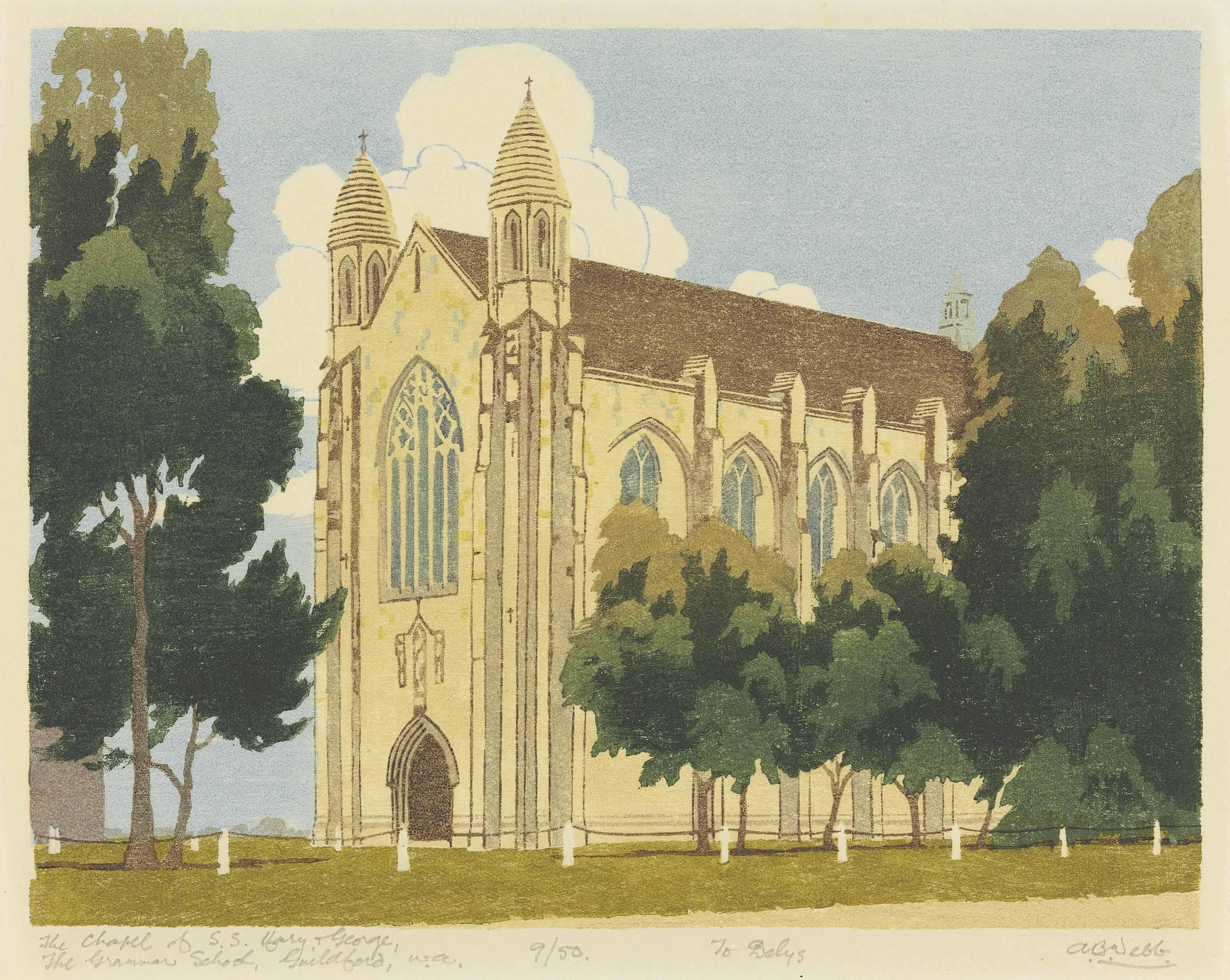 Archibald Bertram Webb - The Chapel Of St. Mary And St. George, The Grammar School, Guildford, W.A., C.1931