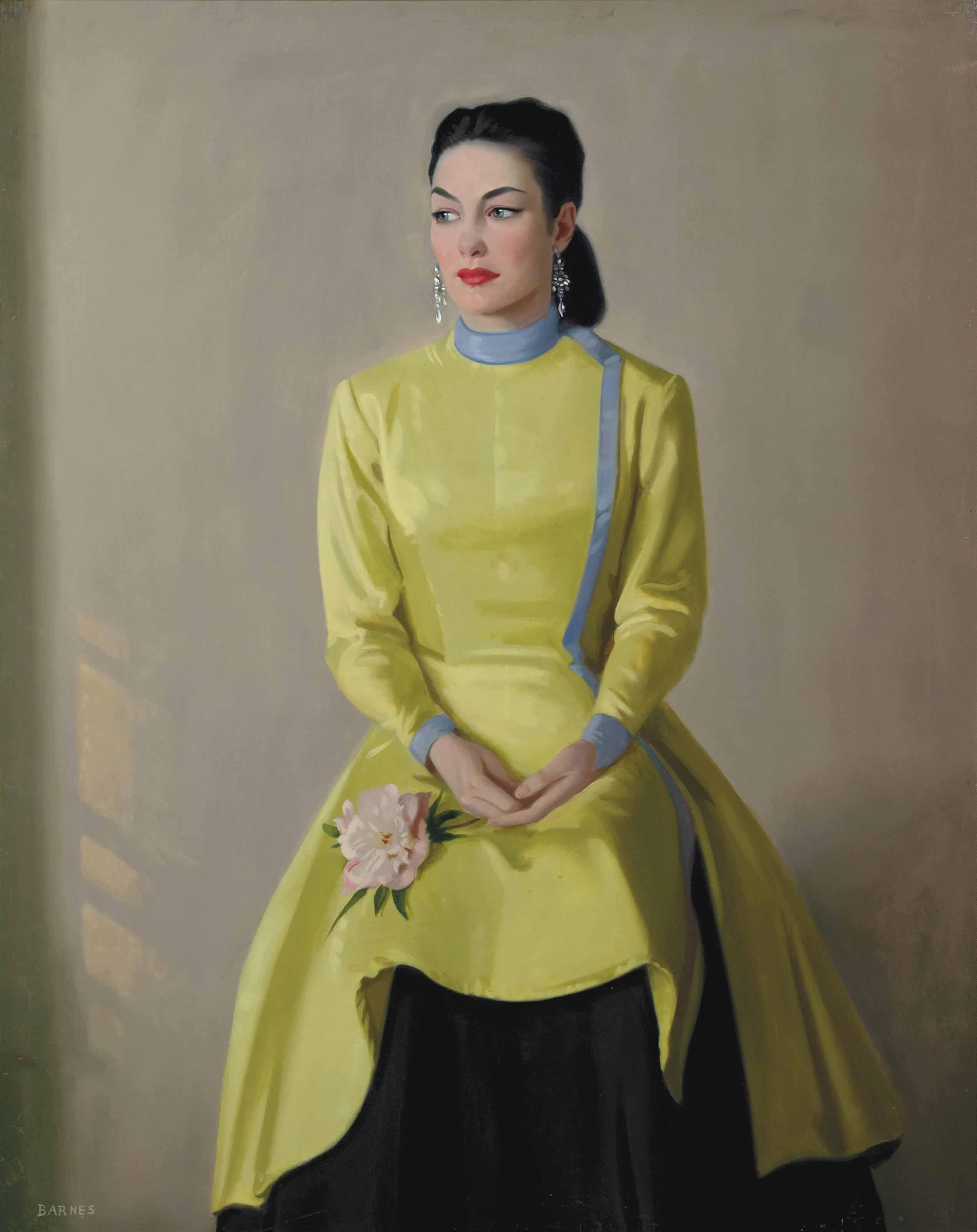 Archibald George Barnes, R.I, R.O.I., R.P. - The yellow kimono