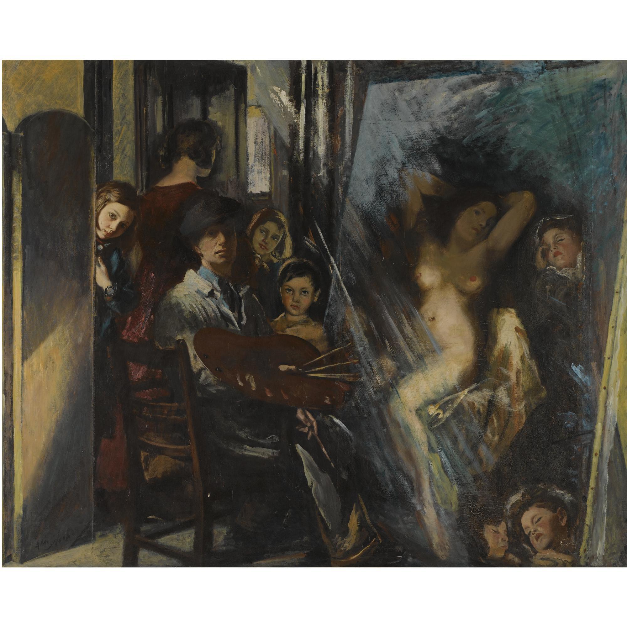 Archibald Mcglashan, R.S.A. - Studio Interior