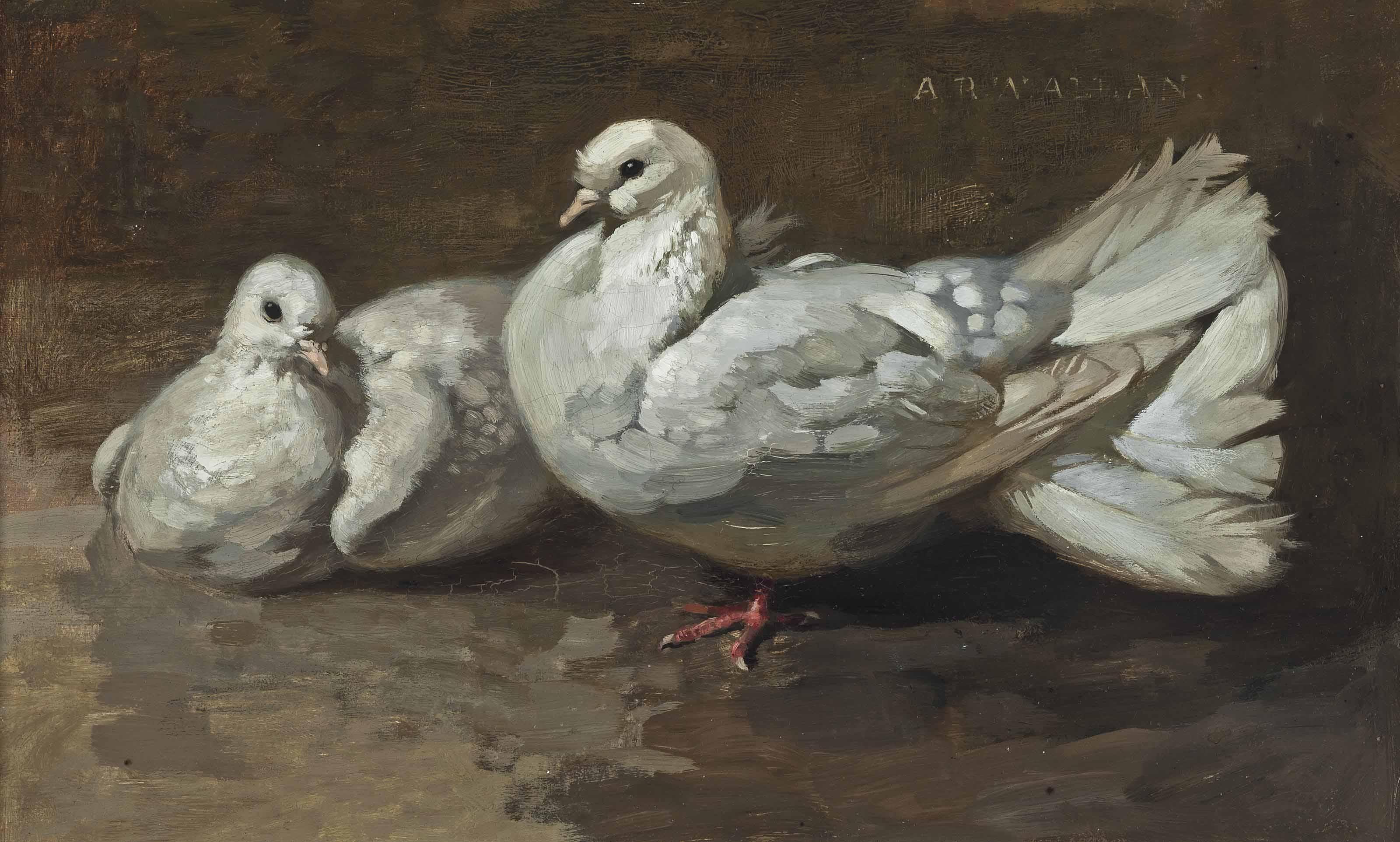 Archibald Russell Watson Allan - White Doves