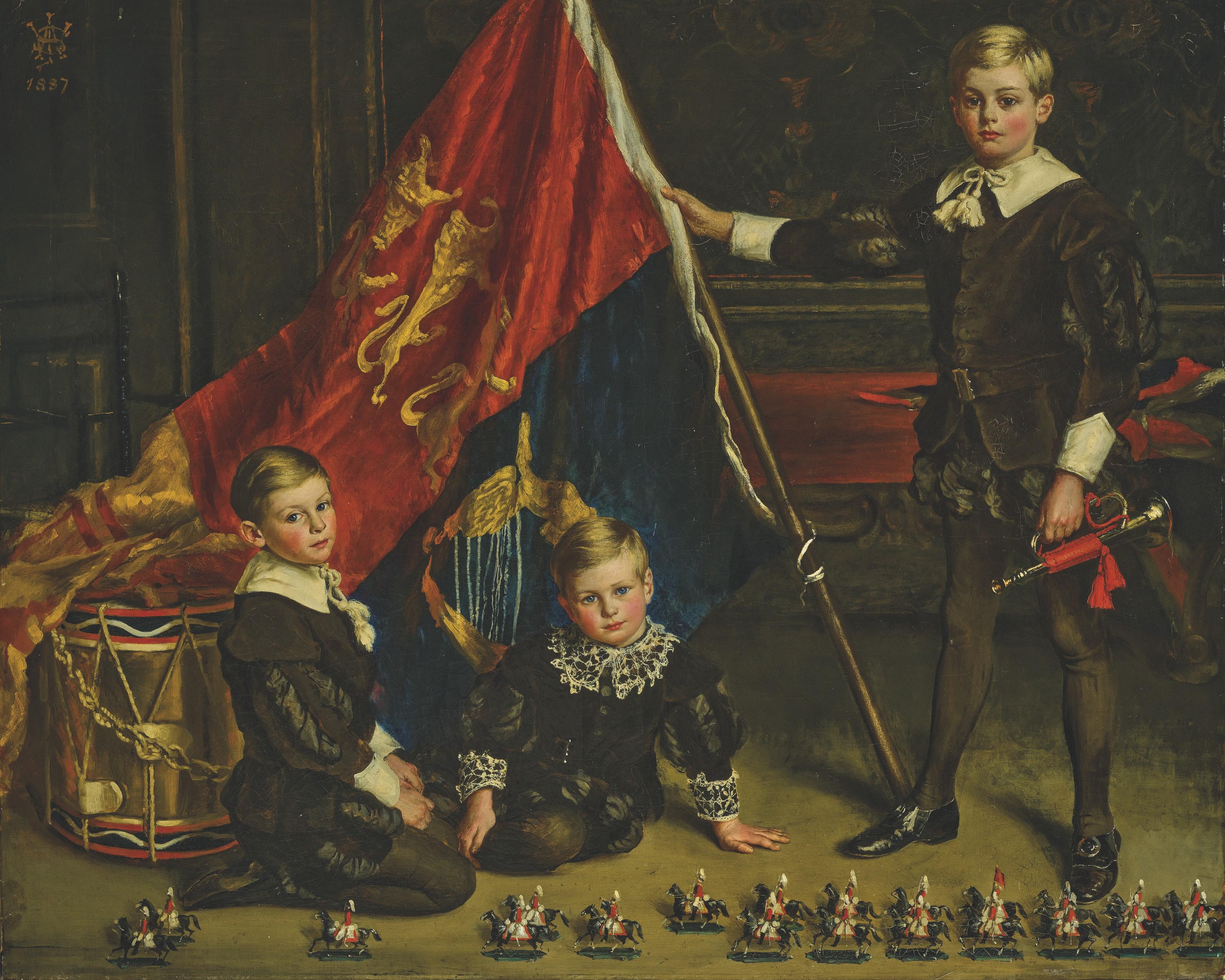 Archibald Stuart Wortley - The March Past: Howard, Alan and Nairne, sons of Alfred Reynolds, Esq.