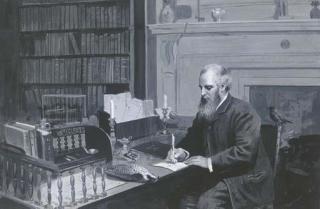 Archibald Thorburn - Lord Lilford In His Study