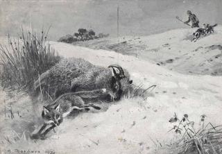 Archibald Thorburn - The Watchful Shepherd