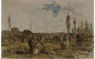 Archibold David Reid, A.R.S.A., R.S.W., R.O.I. - The Hop Packers