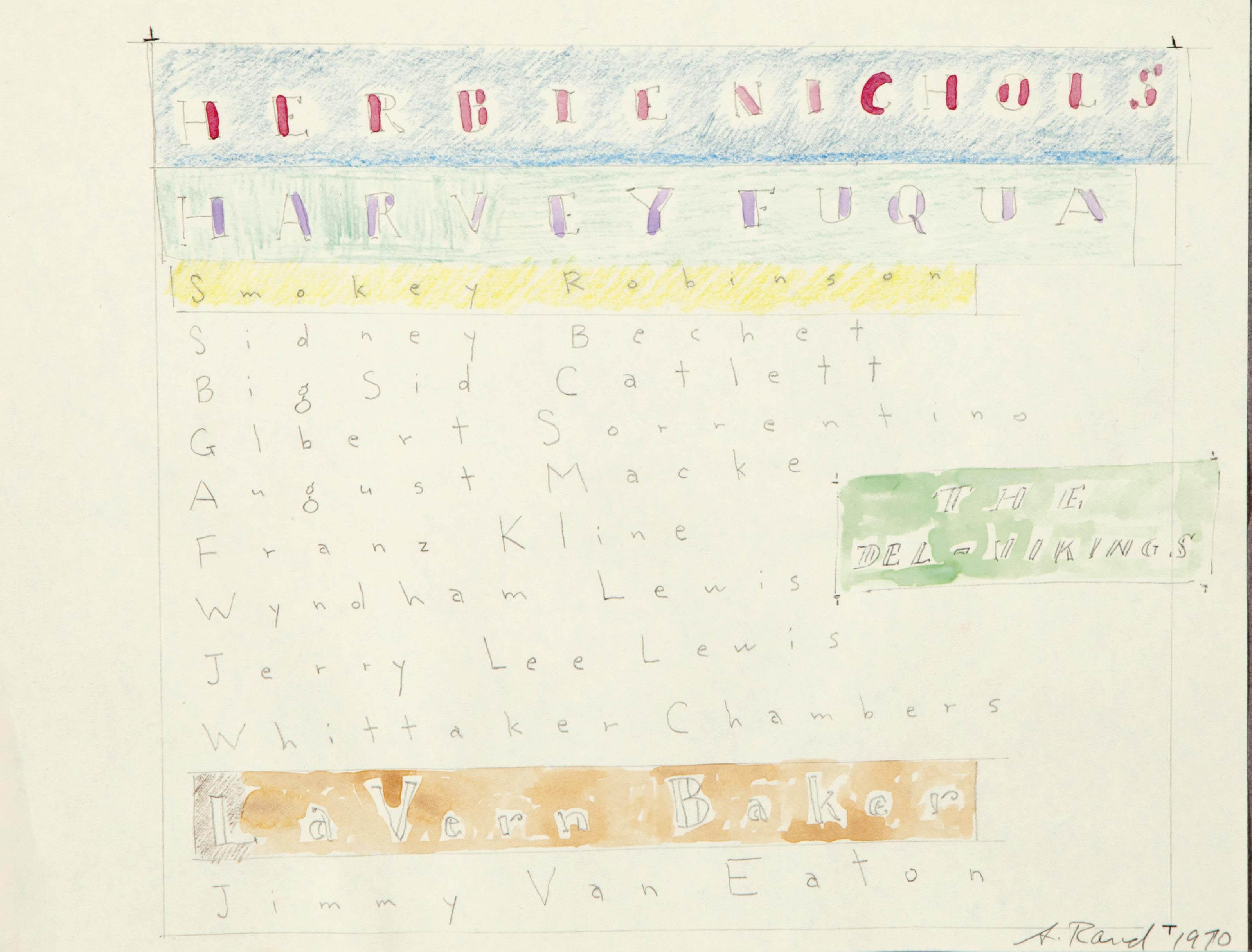 Archie Rand - Untitled (Album Covers): Four Works