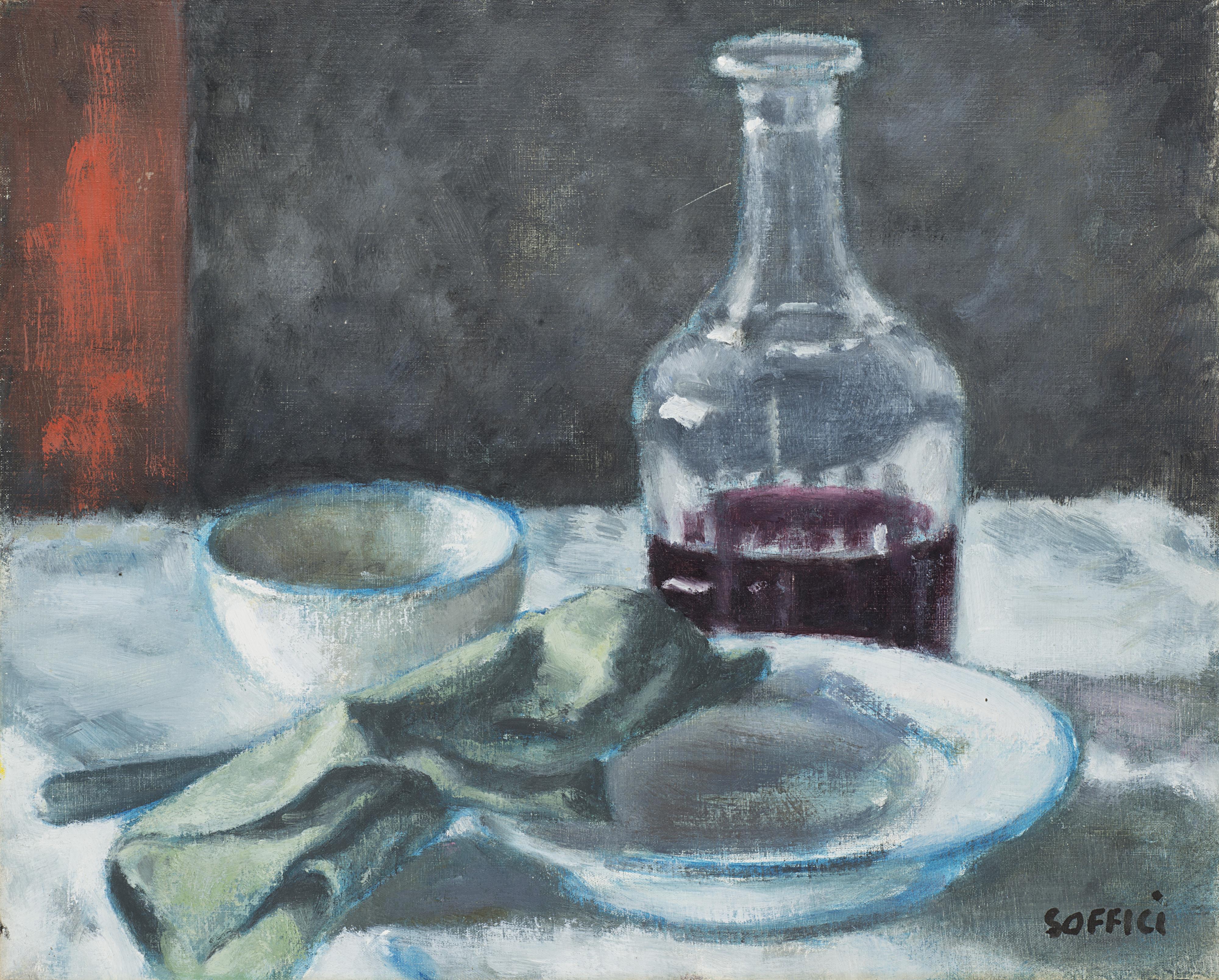 Ardengo Soffici - Bottiglia, tazza e piatto