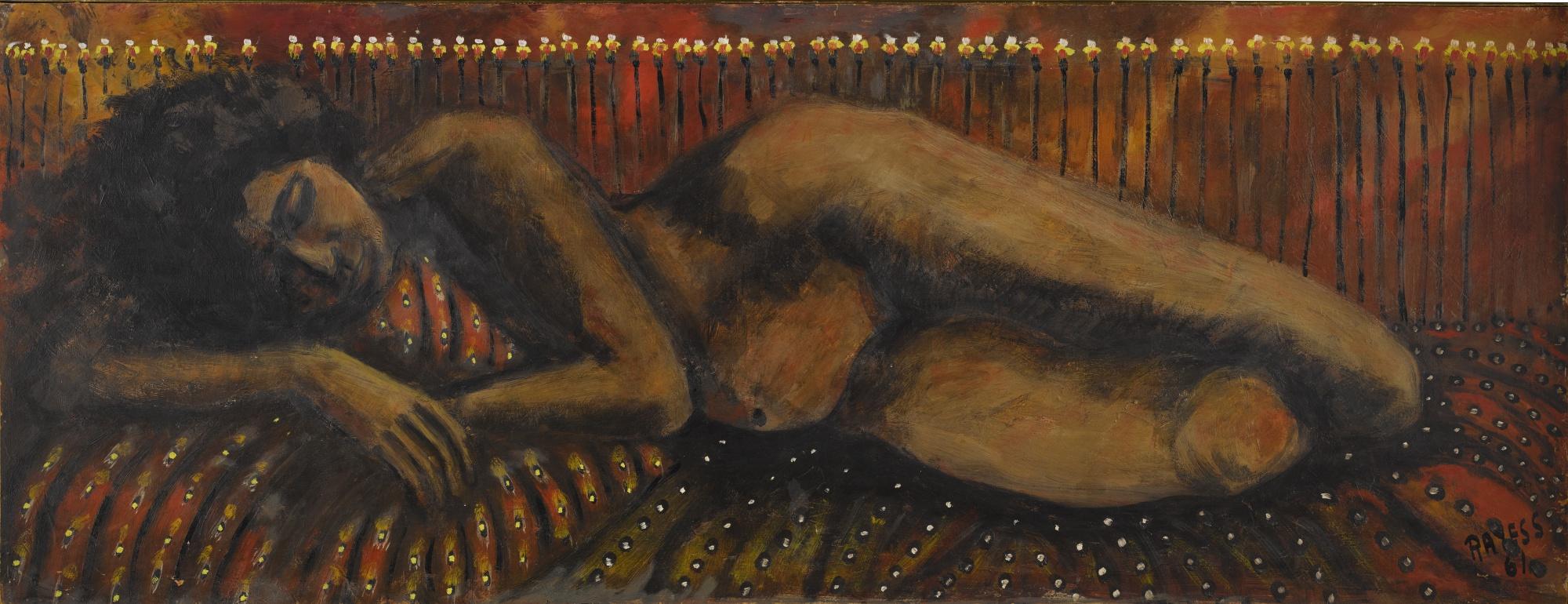 Aref El Rayess - Lebanese reclining Nude